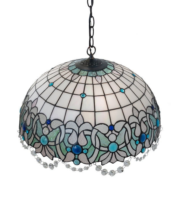 Meyda Tiffany 255700 Three Light Pendant, Mahogany Bronze