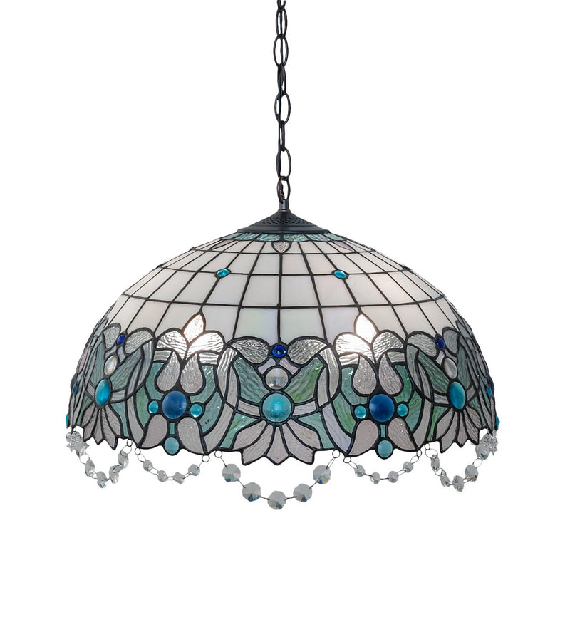 Meyda Tiffany 255700 Three Light Pendant, Mahogany Bronze