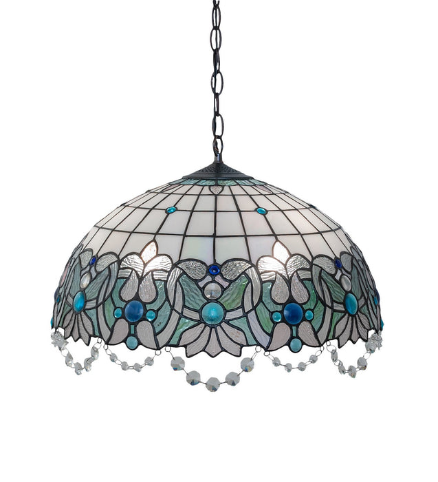 Meyda Tiffany 255700 Three Light Pendant, Mahogany Bronze