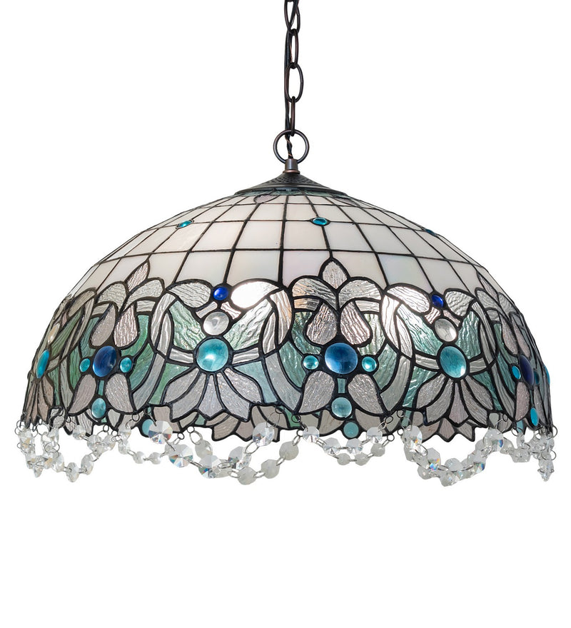 Meyda Tiffany 255700 Three Light Pendant, Mahogany Bronze
