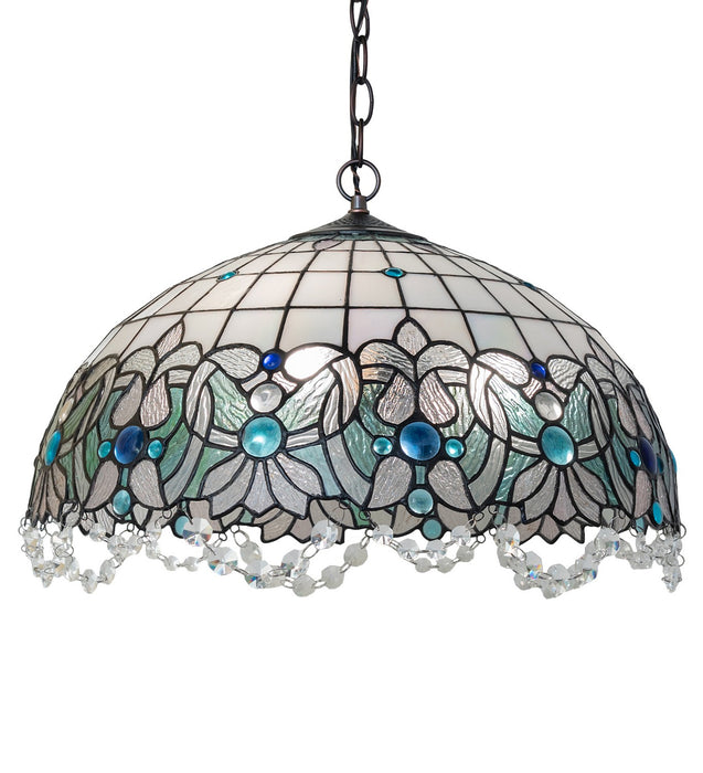 Meyda Tiffany 255700 Three Light Pendant, Mahogany Bronze
