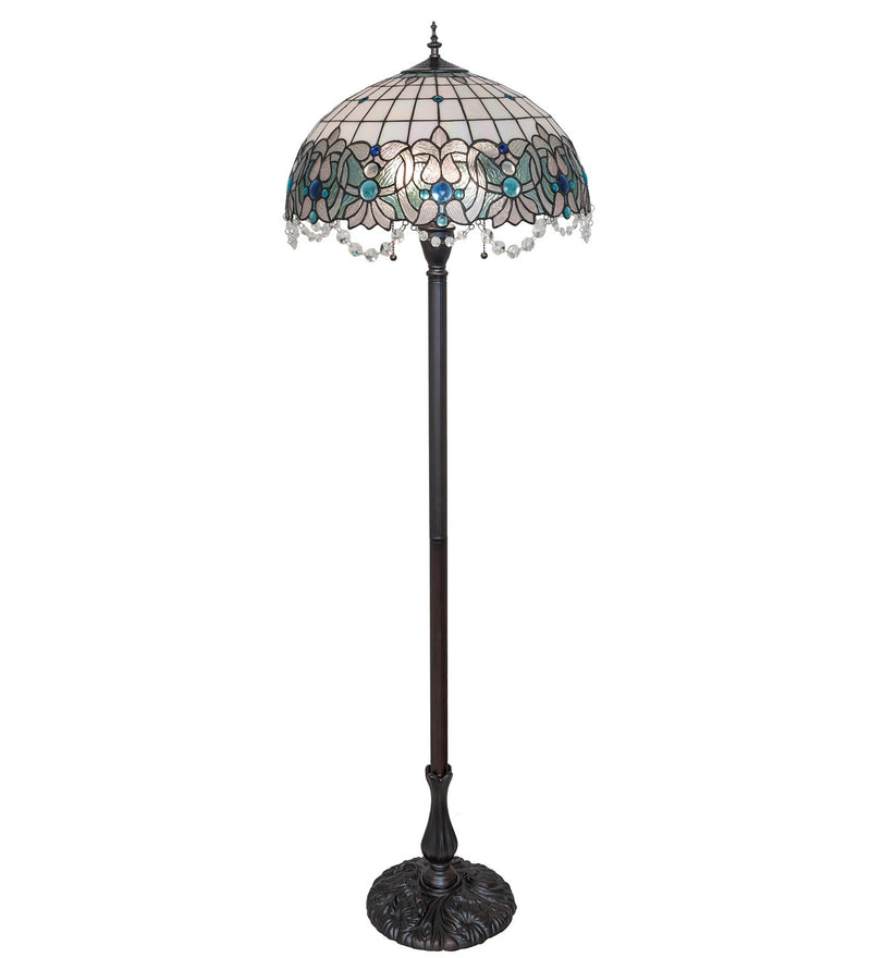 Meyda Tiffany 255707 Two Light Floor Lamp, Mahogany Bronze