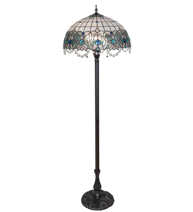 Meyda Tiffany 255707 Two Light Floor Lamp, Mahogany Bronze