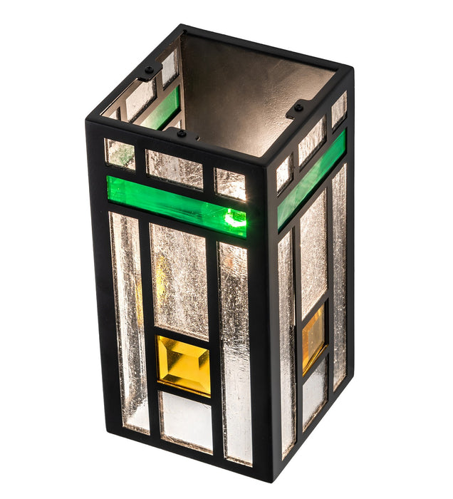 Meyda Tiffany 256651 LED Wall Sconce, Solar & Matte Black