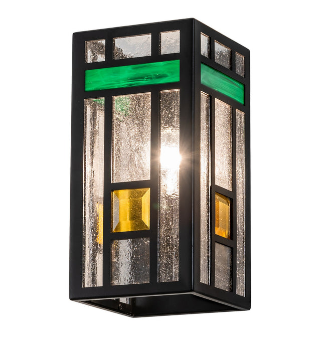 Meyda Tiffany 256651 LED Wall Sconce, Solar & Matte Black