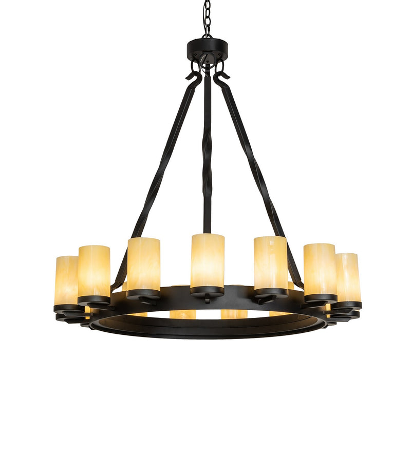 Meyda Tiffany 256971 15 Light Chandelier, Textured Black