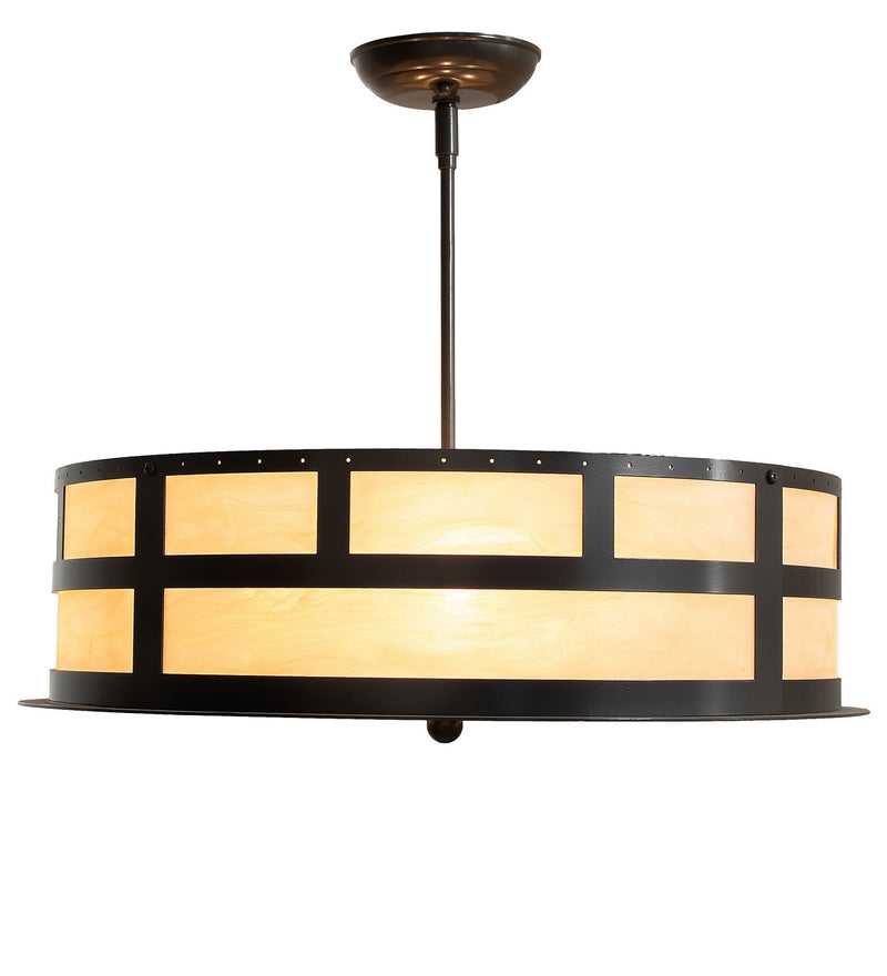 Meyda Tiffany 257669 Four Light Pendant, Timeless Bronze