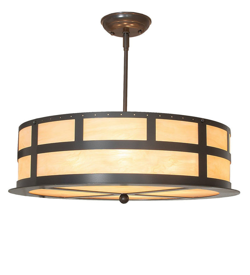 Meyda Tiffany 257669 Four Light Pendant, Timeless Bronze