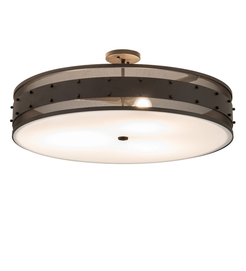 Meyda Tiffany 258294 Three Light Semi-Flushmount, Oil Rubbed Bronze