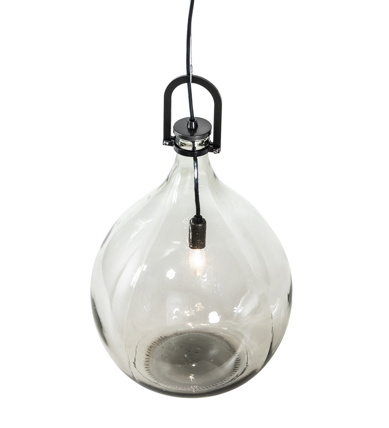 Meyda Tiffany 258867 One Light Pendant, Black Chrome