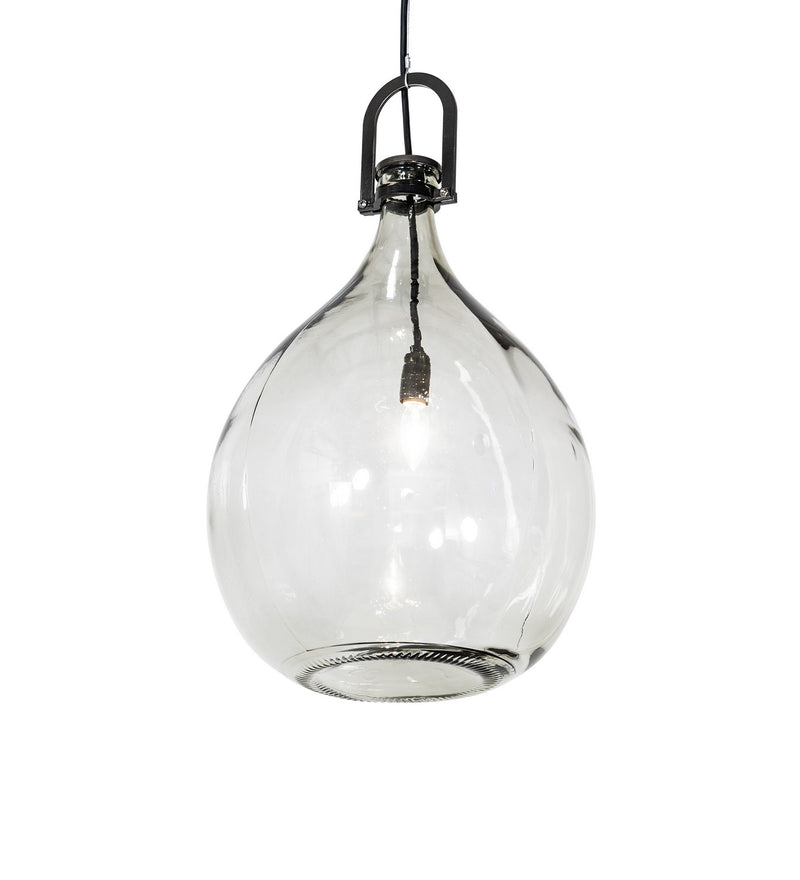 Meyda Tiffany 258867 One Light Pendant, Black Chrome