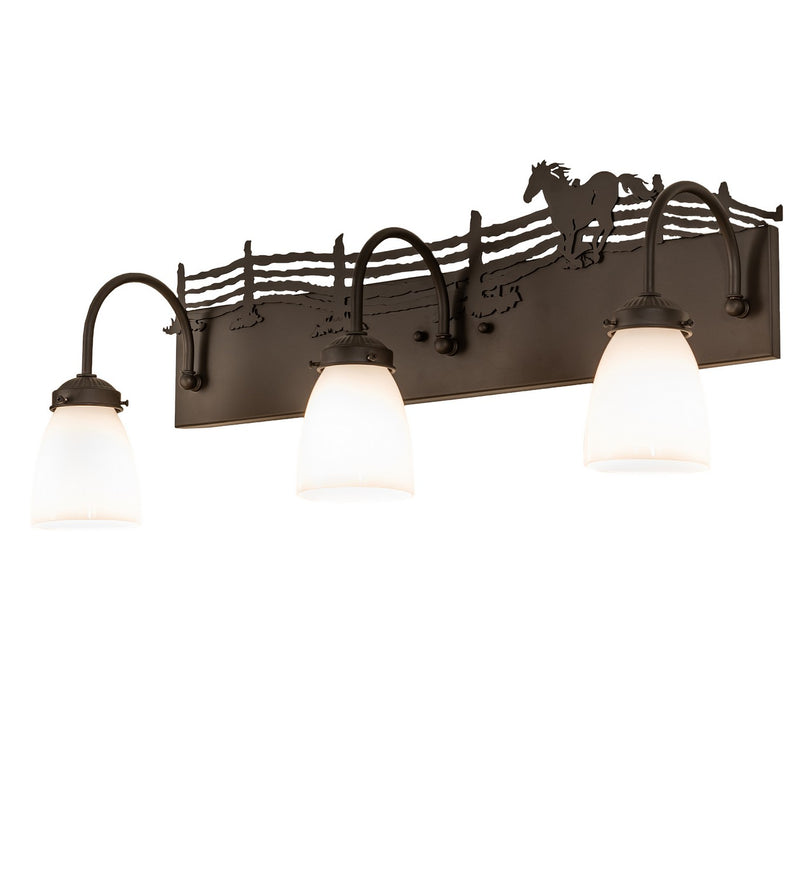 Meyda Tiffany 259225 Three Light Vanity, Oil Rubbed Bronze