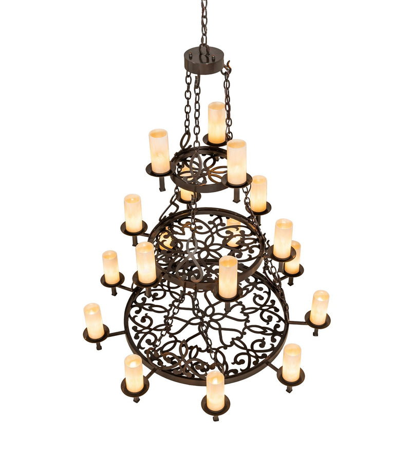Meyda Tiffany 259251 18 Light Chandelier, Old Copper Pot