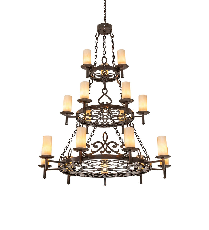 Meyda Tiffany 259251 18 Light Chandelier, Old Copper Pot