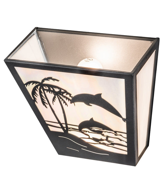 Meyda Tiffany 259292 Two Light Wall Sconce, Gunmetal Gray