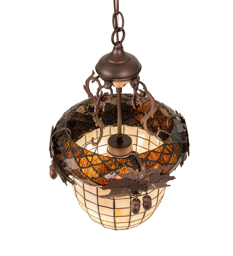 Meyda Tiffany 259436 Three Light Pendant, Mahogany Bronze