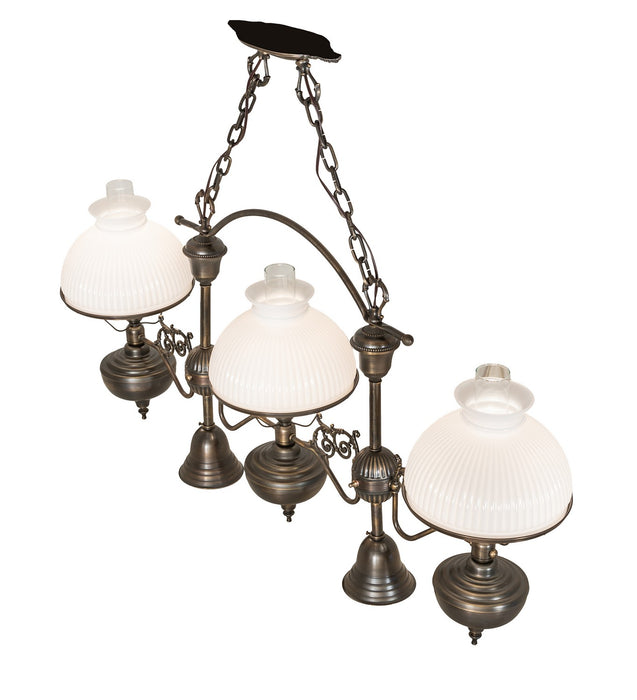 Meyda Tiffany 259845 Six Light Island Pendant, Antique Craftsman Brown