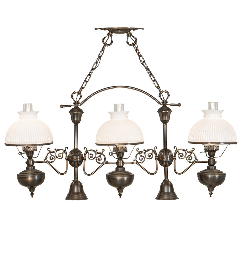 Meyda Tiffany 259845 Six Light Island Pendant, Antique Craftsman Brown