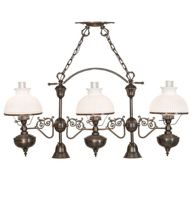 Meyda Tiffany 259845 Six Light Island Pendant, Antique Craftsman Brown