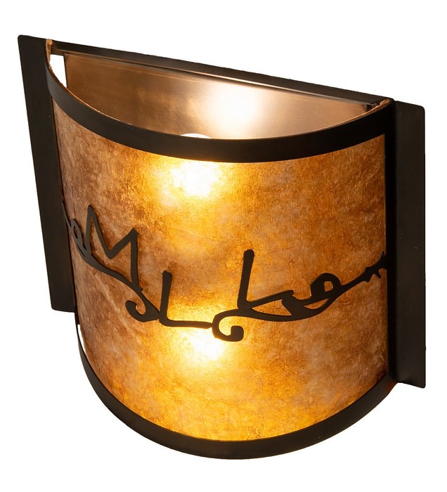 Meyda Tiffany 260052 Two Light Wall Sconce, Dark Burnished Antique Copper
