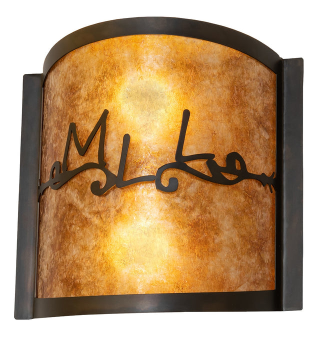 Meyda Tiffany 260052 Two Light Wall Sconce, Dark Burnished Antique Copper