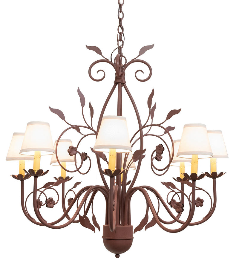 Meyda Tiffany 260209 Eight Light Chandelier, Rust