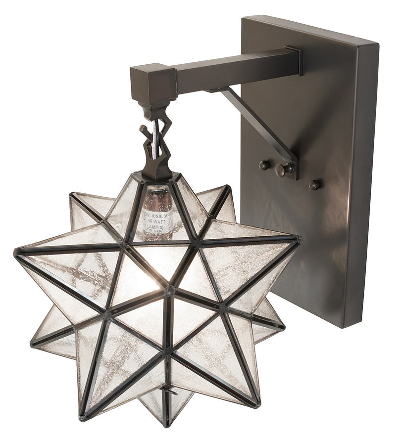 Meyda Tiffany 260405 One Light Wall Sconce, Black Metal