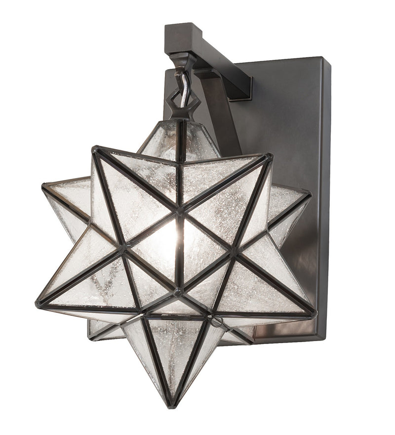Meyda Tiffany 260405 One Light Wall Sconce, Black Metal
