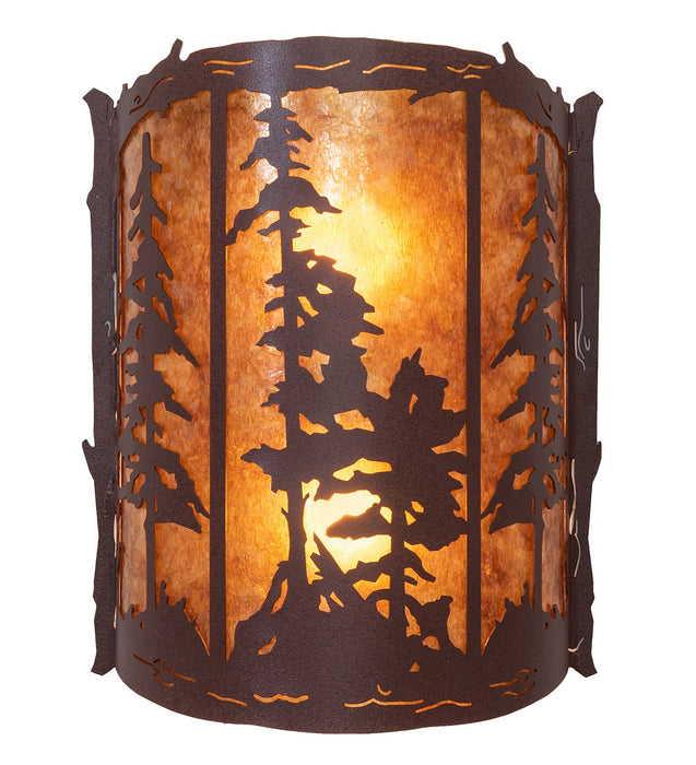 Meyda Tiffany 260435 Two Light Wall Sconce, Rust