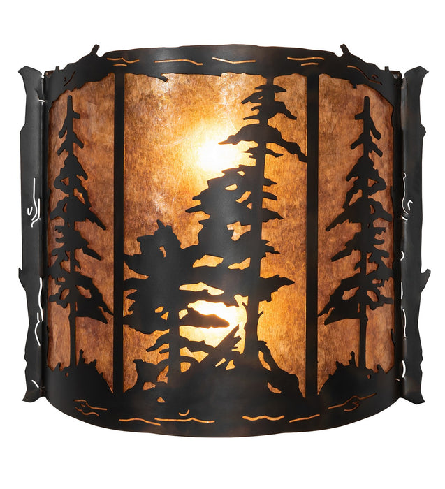 Meyda Tiffany 260562 Two Light Wall Sconce, Dark Burnished Antique Copper