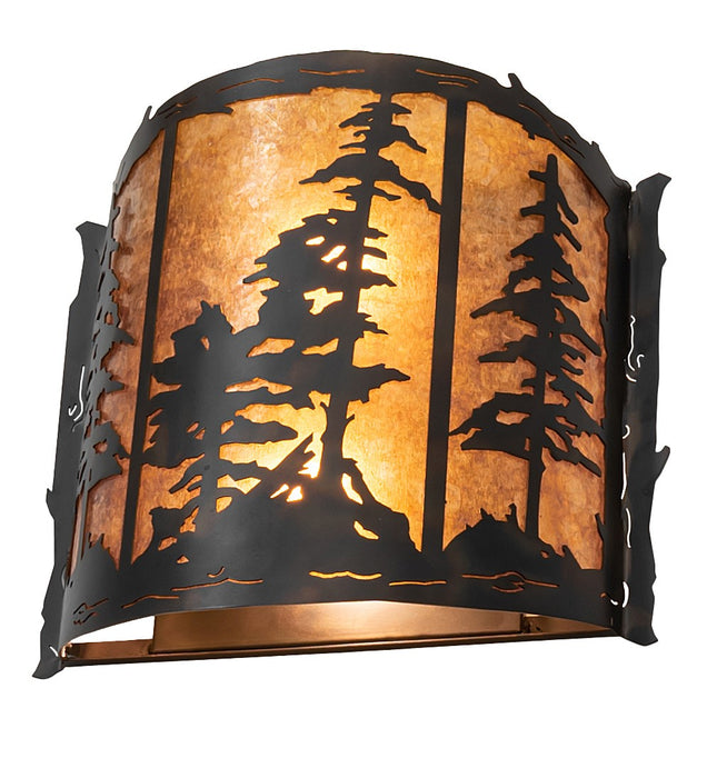 Meyda Tiffany 260562 Two Light Wall Sconce, Dark Burnished Antique Copper