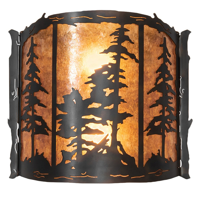 Meyda Tiffany 260562 Two Light Wall Sconce, Dark Burnished Antique Copper