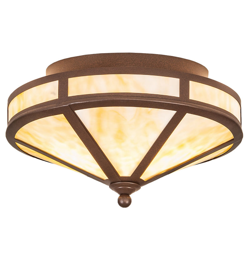 Meyda Tiffany 260817 Two Light Flushmount, Cafe Noir