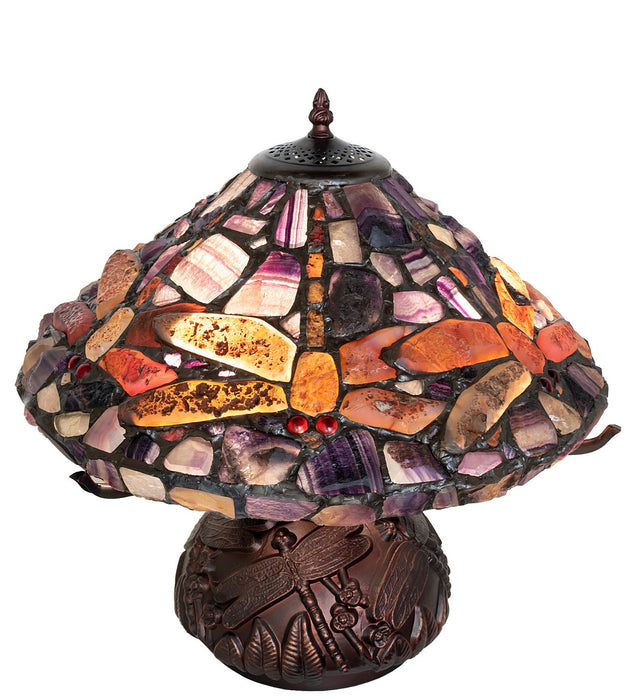 Meyda Tiffany 261252 Three Light Table Lamp, Mahogany Bronze