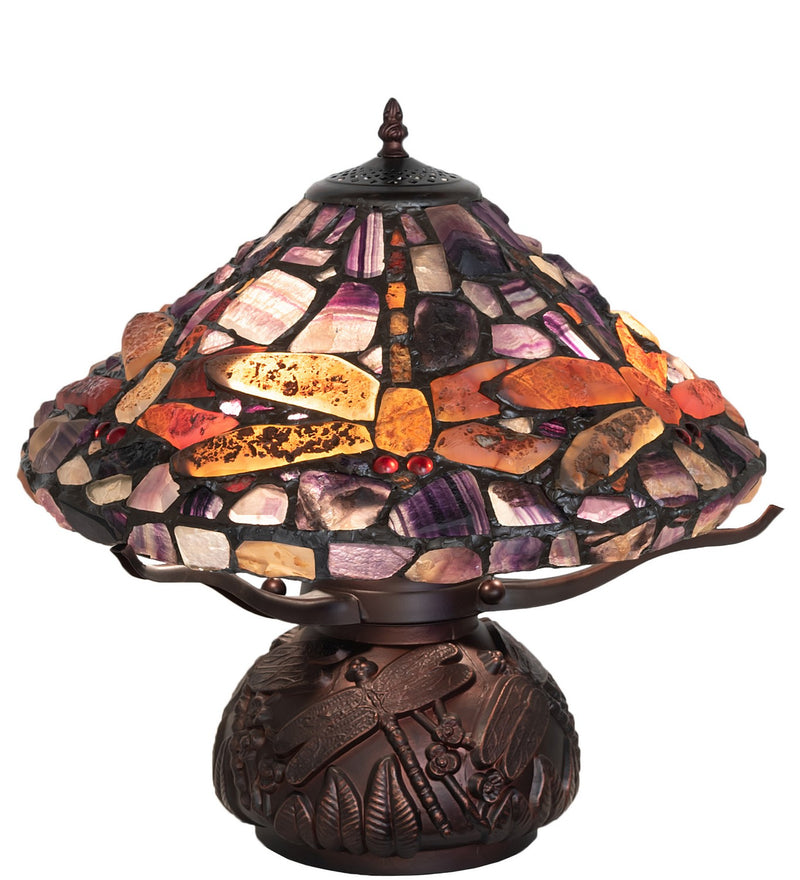 Meyda Tiffany 261252 Three Light Table Lamp, Mahogany Bronze