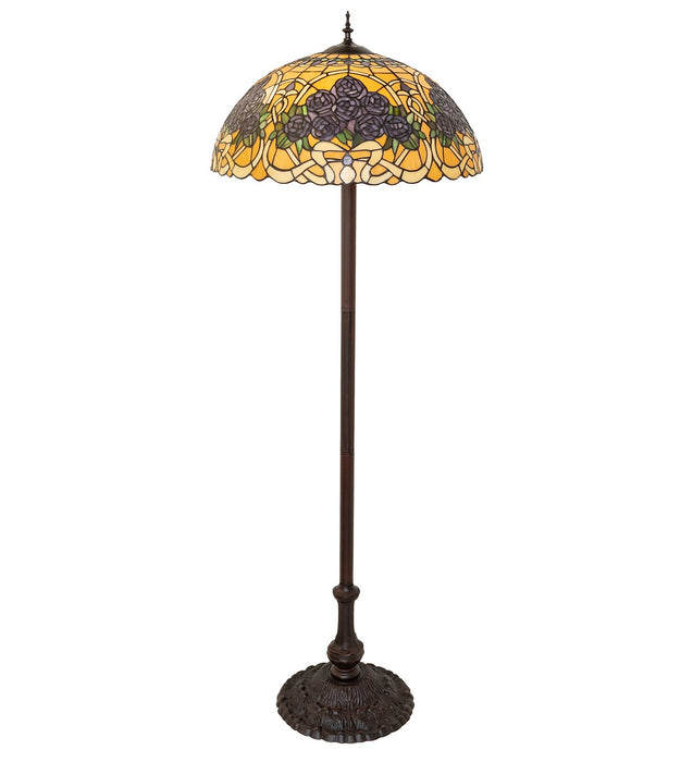 Meyda Tiffany 261308 Three Light Floor Lamp, Mahogany Bronze