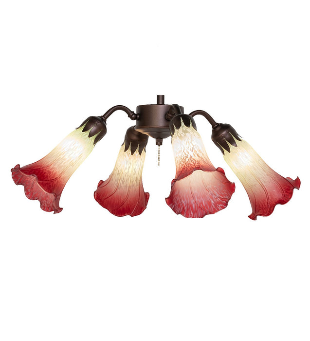 Meyda Tiffany 261501 Four Light Fan Light, Mahogany Bronze