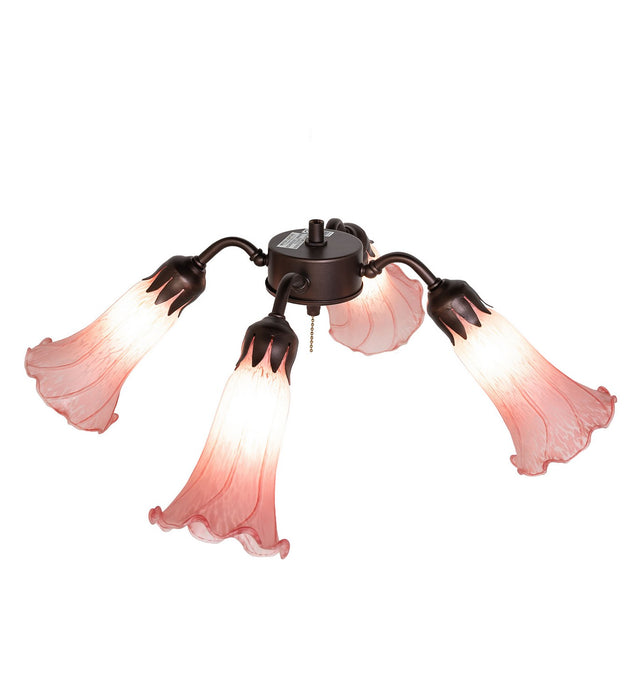 Meyda Tiffany 261502 Four Light Fan Light, Mahogany Bronze