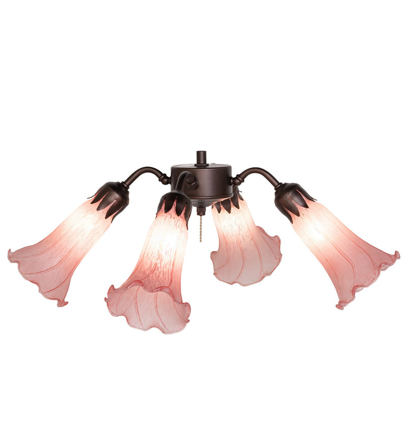 Meyda Tiffany 261502 Four Light Fan Light, Mahogany Bronze