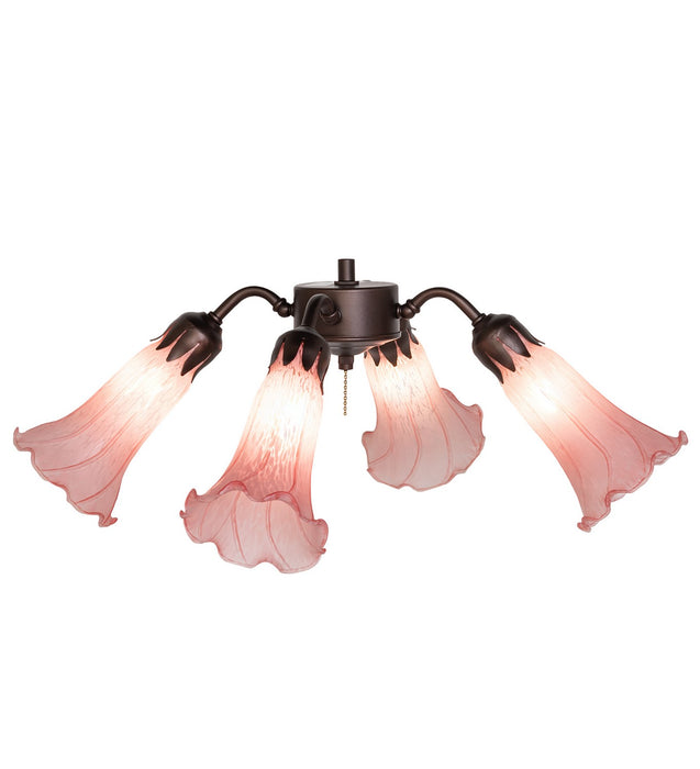 Meyda Tiffany 261502 Four Light Fan Light, Mahogany Bronze