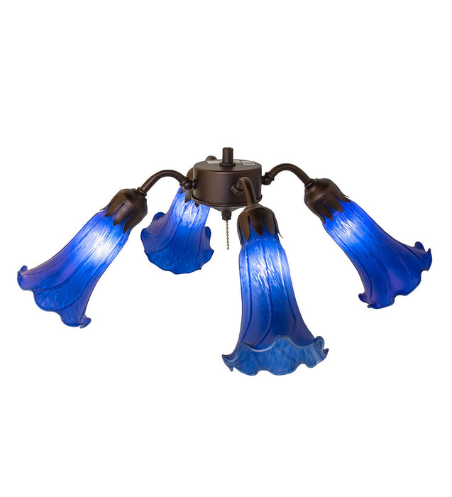 Meyda Tiffany 261505 Four Light Fan Light, Mahogany Bronze
