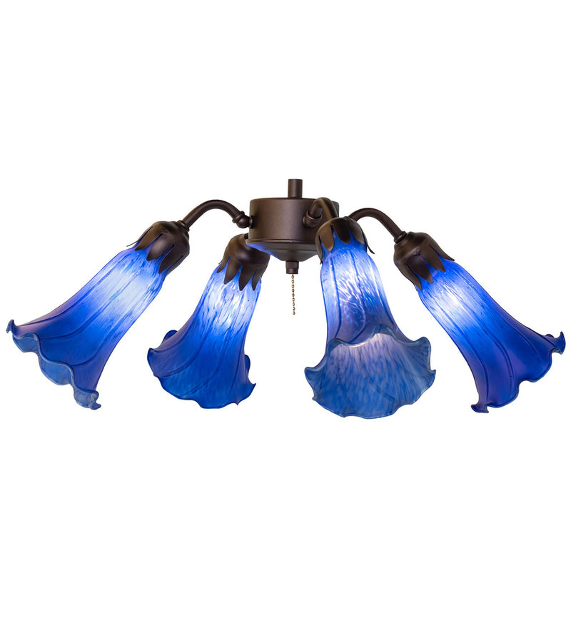 Meyda Tiffany 261505 Four Light Fan Light, Mahogany Bronze