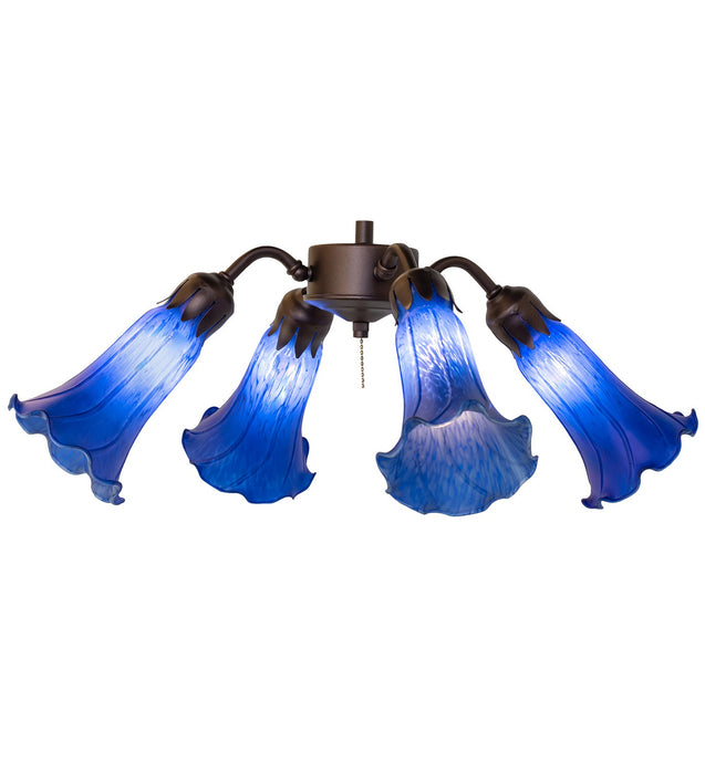 Meyda Tiffany 261505 Four Light Fan Light, Mahogany Bronze