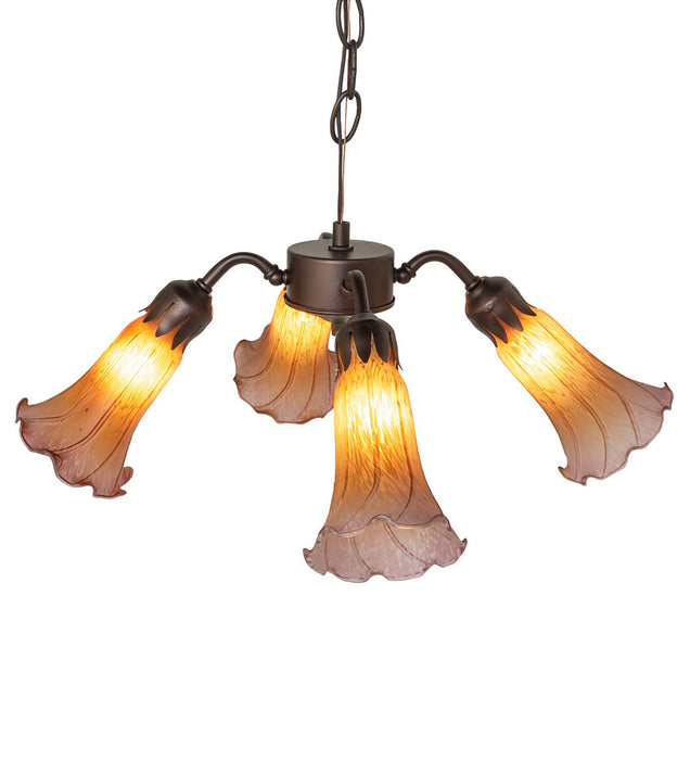 Meyda Tiffany 261506 Four Light Fan Light, Mahogany Bronze