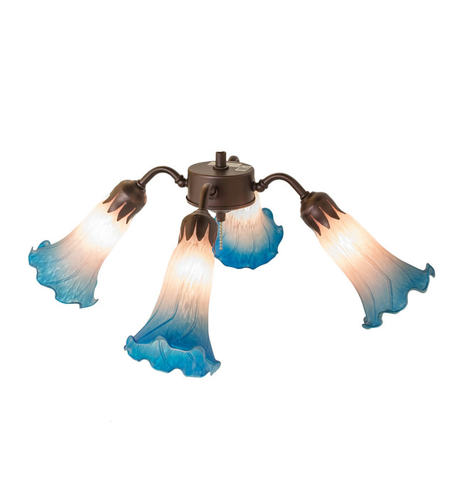 Meyda Tiffany 261508 Four Light Fan Light, Mahogany Bronze
