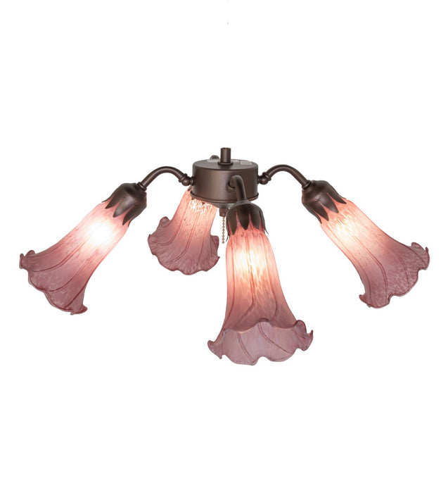 Meyda Tiffany 261509 Four Light Fan Light, Mahogany Bronze