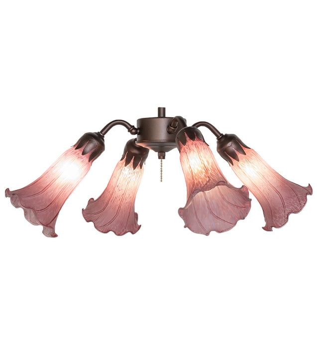 Meyda Tiffany 261509 Four Light Fan Light, Mahogany Bronze