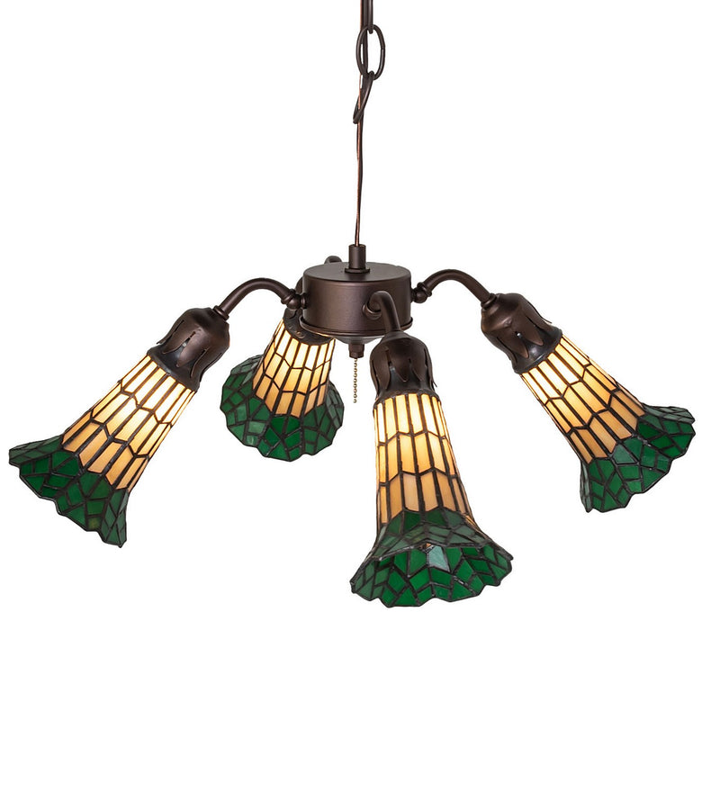 Meyda Tiffany 261513 Four Light Fan Light, Mahogany Bronze