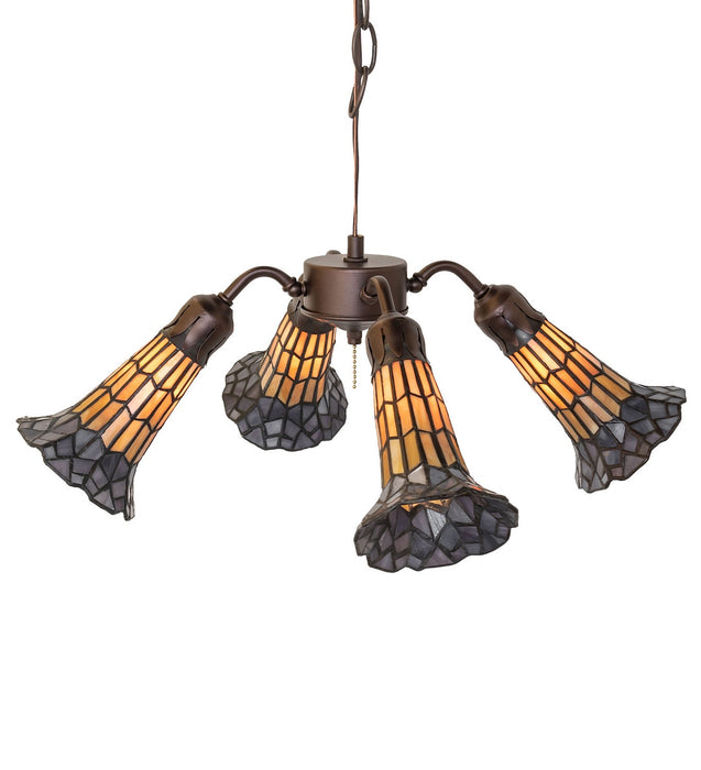 Meyda Tiffany 261515 Four Light Fan Light, Mahogany Bronze