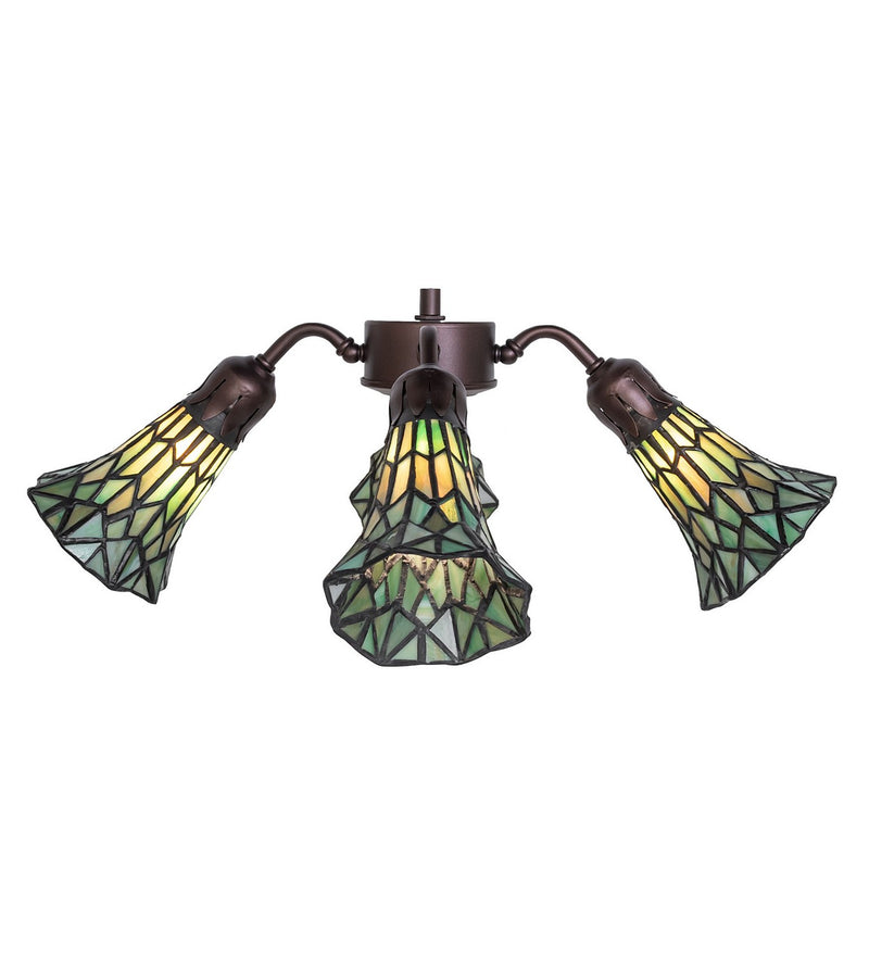 Meyda Tiffany 261516 Four Light Fan Light, Mahogany Bronze